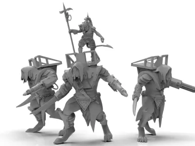 Cheese Stealer Cult - Warlord of Ogre Palaquin 3D print model