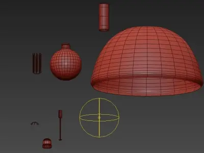 Modern Minimalist Vintage cage Pendant Lights Cafe Bar window 3D model