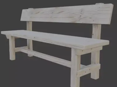 Park Bench 3D Model 3D model 2