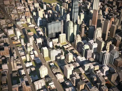City 26 Low-poly 3D model