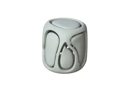 SciFi Cube Object No 68142 Low Poly Shape Low-poly 3D model