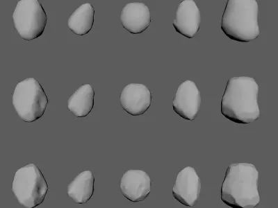 PBR fantasy stones pack  Low-poly 3D model