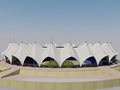 King Fahd International Stadium - Riyadh  Saudi Arabia 3D model