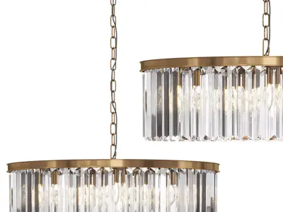 leyland 1 tiered round chandelier by arhaus 3D model