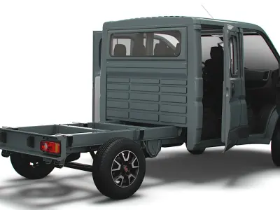 Fiat Ducato Chassis Truck CrCab 3450WB HQInterior 2023 3D model