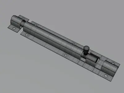Metal Door Lock Bolt 3D model