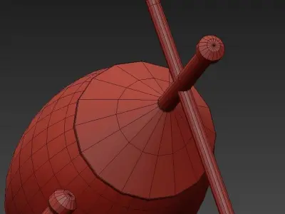 Brass Stilnovo Chandelier 3D model