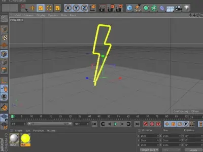 Bright neon Low-poly 3D model