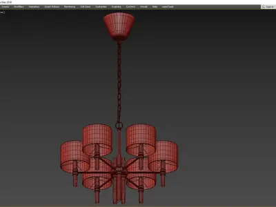 ANKE BRASS CHANDELIER 3D model