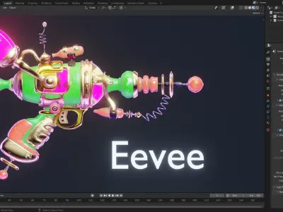 Alien Gun Weapon 3D model