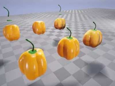 Stylized PBR Chile Peron Chile Manzano JFG Free low-poly 3D model