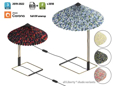 HAY x Liberty Matin Table Lamp and Pendant Collection 3D model