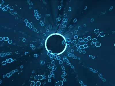 Quantum Energy Ring Sci-Fi Particle Portal 3D model