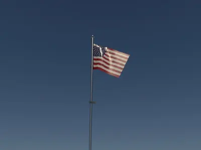 United states flag Free 3D model