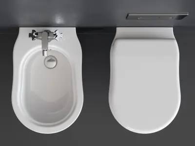 Ceramica Flaminia Efi Wall-Hung WC Low-poly 3D model