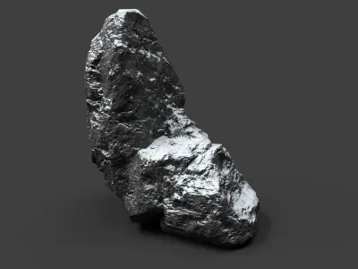 Snowy Rock 4-2 Low-poly 3D model