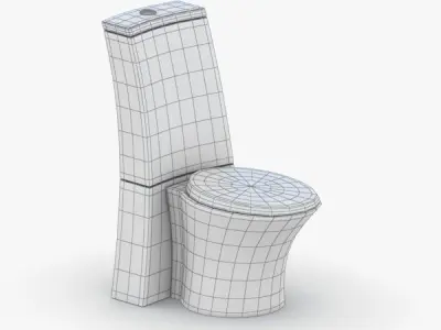 1544 - Toilet Low-poly 3D model