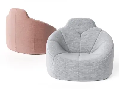 Pumpkin Armchair High Back 3D model