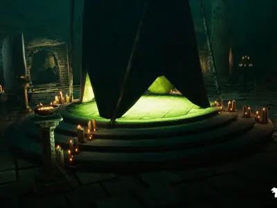 Fantasy Dungeon Low-poly 3D model