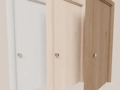 Basic Interior Door Low-poly 3D model