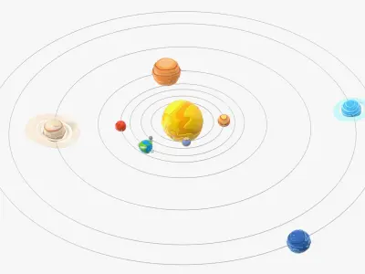  Cartoon Solar System 