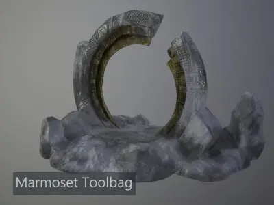 Winter Portal Low-poly 3D model