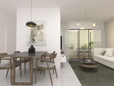 kitcen and living room With  item 3D model
