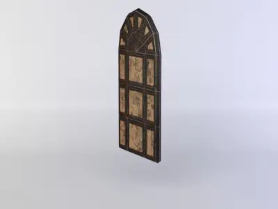 Window stained glass Low-poly 3D model