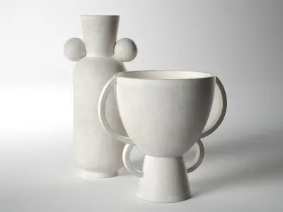 Ceramic Vases Set 1 3D model
