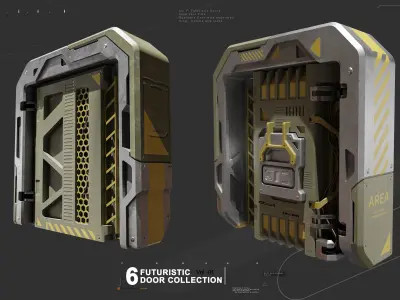 Sci-fi Door VOl-1 3D model