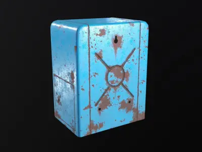Soviet Union Mailbox Low-poly 3D model