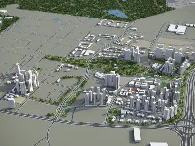 Chengdu  Low-poly 3D model