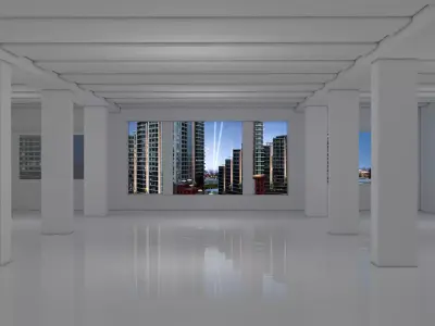 Sci Fi Room Low-poly 3D model 8