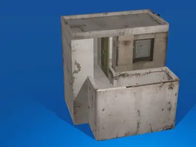 Derelict building Low-poly 3D model purchase