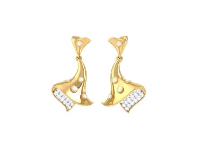 GemStone Diamond Light weight earring 29 3D print model