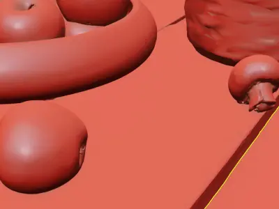 Still life photo set  Low-poly 3D model