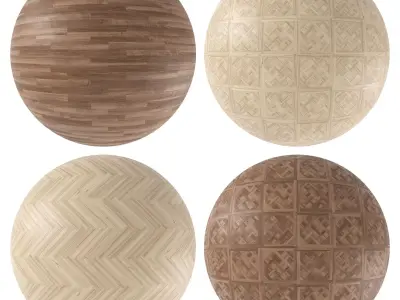 Parquet - Laminate - Wooden floor 4 in 1 3D model