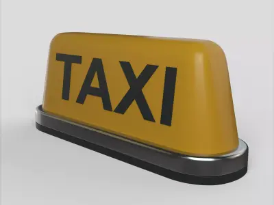 Taxi sign 3D model