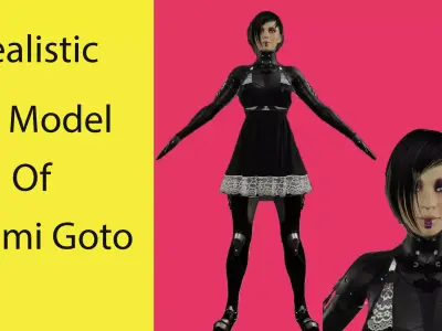 Kasumi Goto Low-poly 3D model