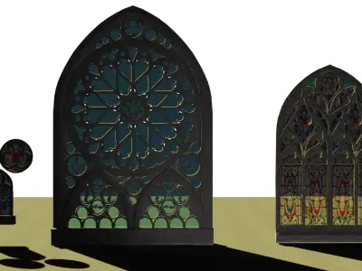 Stained  Glass Windows 3D model