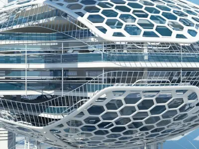 Futuristic Architectural Structure 16 3D model