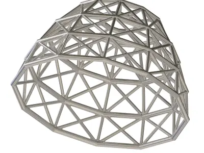 Premium Steel Dome Structure 3D print model