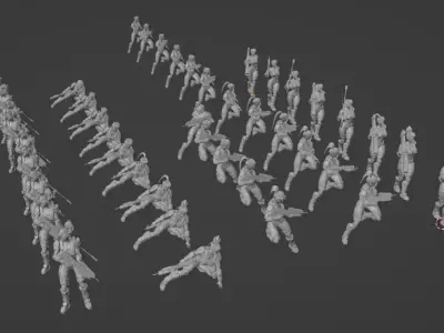 Female Spartans 3D print model
