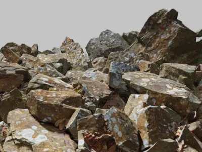 Sharp Rock Pile Photoscan PBR Low-poly 3D model