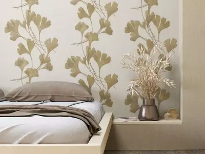 Ginkgo Gold Botanical Wallpaper  Texture