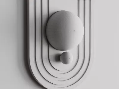 Trento Walnut Carved Sconce  Low-poly 3D model