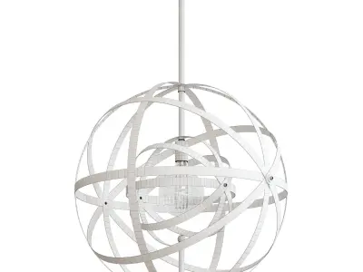 Uttermost Rondure Wide Bronze and Brass Pendant 3D model