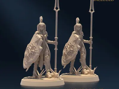 Undying Light Spearblade Nude and Normal Set x5 3D print model
