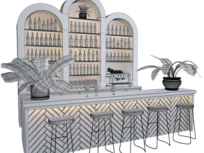 Restaurant Bar 8 3D model