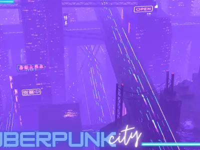 Cyberpunk city 3D model